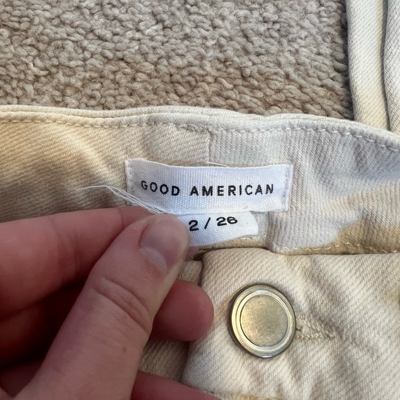 GOOD American Women’s Cream Jeans Size 2/26 - Picture 13 of 13